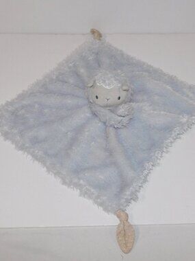 Kids II Ingenuity Gray Lamb Sheep Plush Blue Moons Security Blanket Baby Lovey